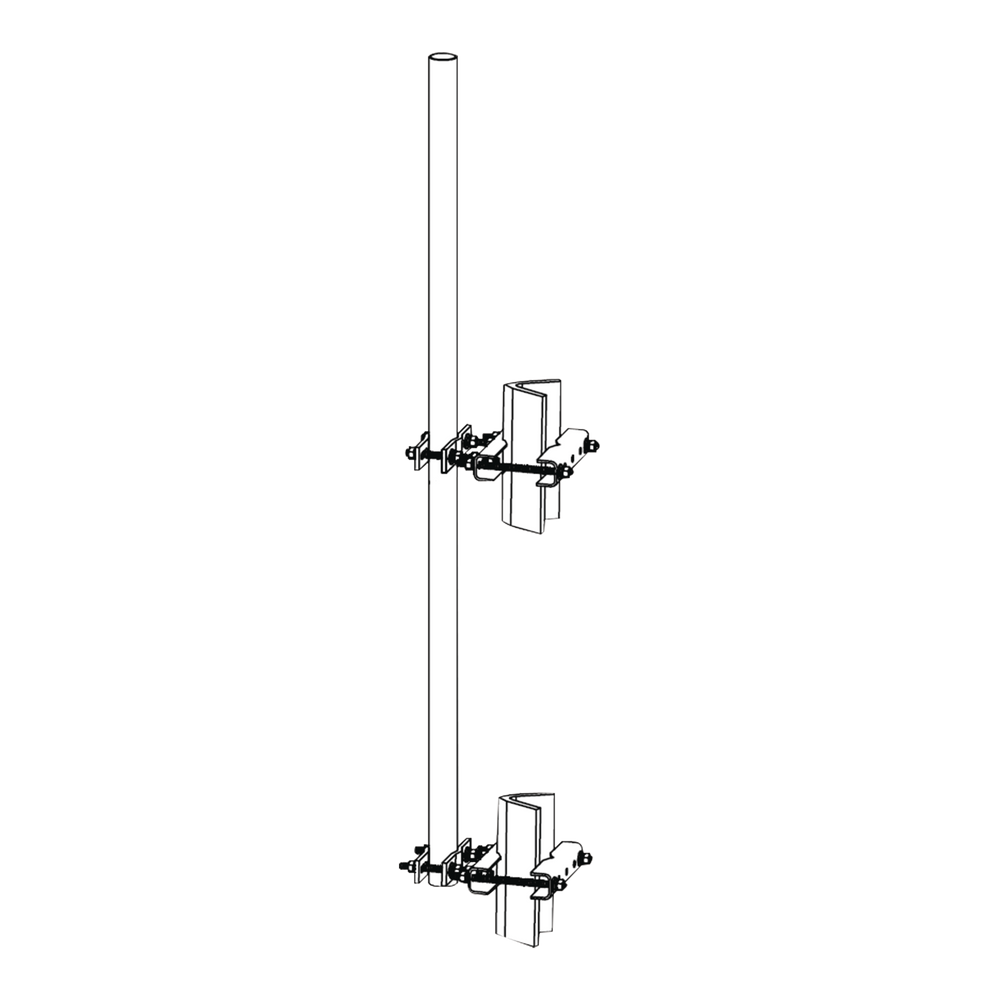 Montaje lateral con Mástil de 1.9" diam. x 6' (1.8m) longitud.