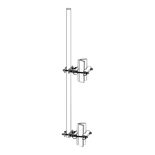 Montaje lateral con Mástil de 1.9" diam. x 6' (1.8m) longitud.