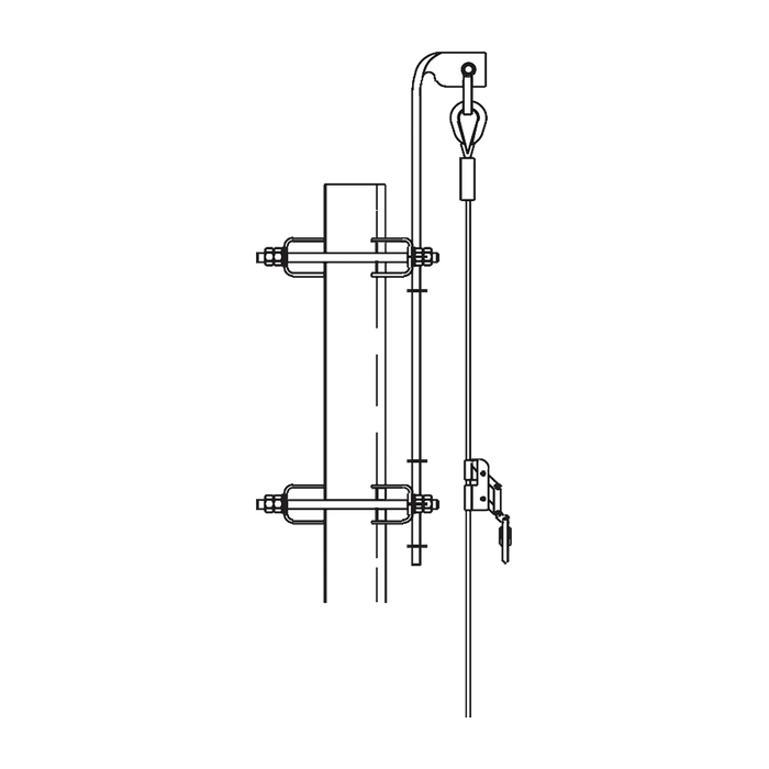 Línea de Vida hasta 45.7 Metros (150 pies). Compatible con línea Super Titan.