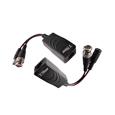 Kit de transceptores activos con conector para alimentación (12V/24VCD/AC) TurboHD para aplicaciones de video por UTP Cat5e/6 en HD