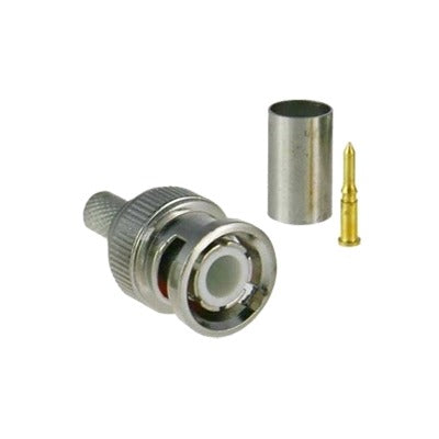 Conector BNC macho de 3 piezas para cable coaxial RG59/RG6