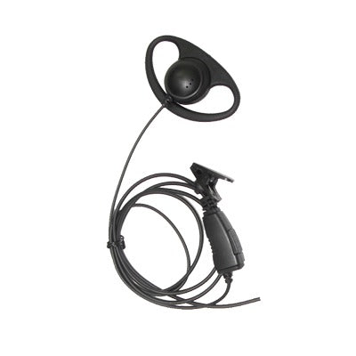 Micrófono de solapa con gancho auricular en forma de D para radios HYT TC610P/TC780