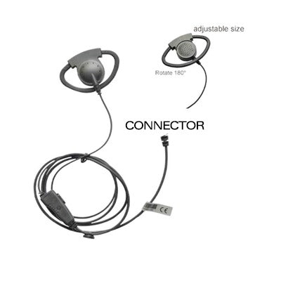 Micrófono de solapa con gancho auricular ajustable en forma de D para radios KENWOOD TK3230/3000/3402/3312/3360/3170,NX240/340/220/320/420, TKD240/340