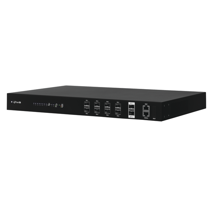 UFiber GPON OLT, Terminal de línea óptica hasta 1024 ONUs concurrentes, con 8 puertos SFP GPON + 2 puertos SFP+ 10 G