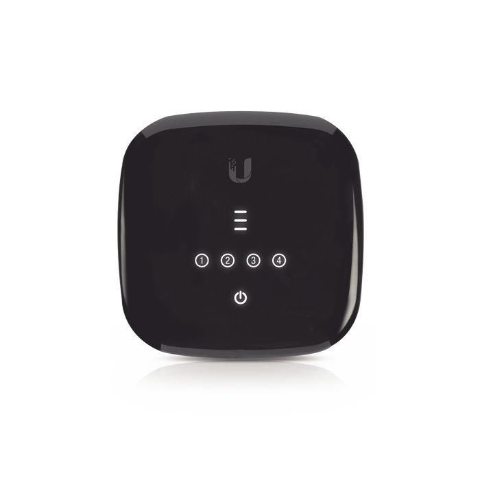 UFiber WiFi 802.11n GPON ONU, Unidad de red óptica con 1 puerto WAN GPON (SC/APC) + 4 puertos LAN Gigabit Ethernet