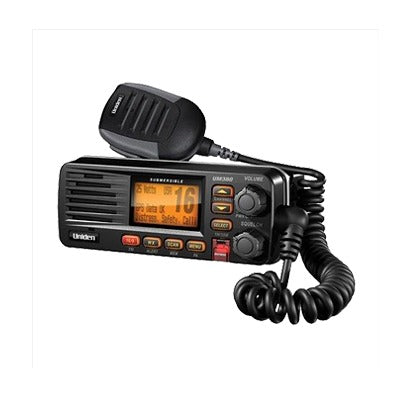 Radio Móvil Marino VHF, 25 W, Color Negro