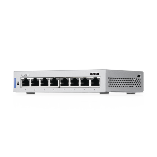 Switch UniFi de 8 Puertos (7 Ethernet y 1 PoE Pasivo 48V)