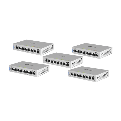 Paquete de 5 switches UniFi de 8 puertos sin PoE