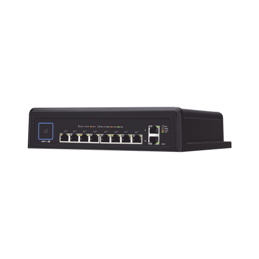 Switch industrial UniFi PoE de 10 puertos Gigabit (8 x 802.3bt y 2 x Ethernet) para temperaturas extremas