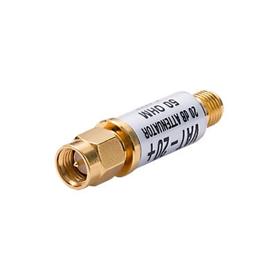 Atenuador 20 dB, 0.5 W, Conectores SMA Macho-Hembra, CD-6 GHz.