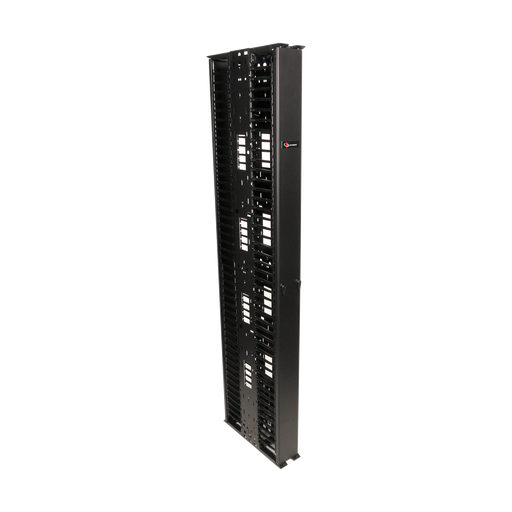 Organizador RouteIT Vertical Doble de 45UR, Fabricado en Acero Laminado en Frío 16AWG, 6in (152mm) de Ancho