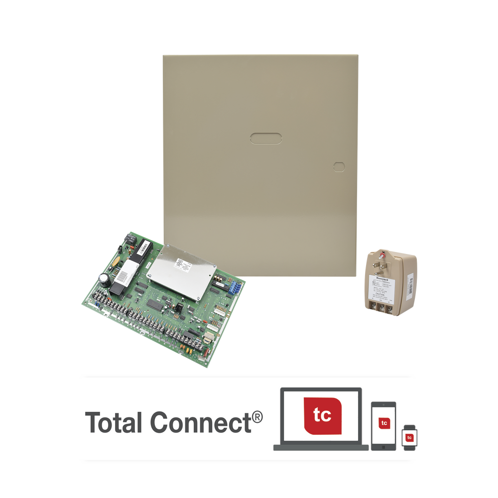 Panel de Alarma Hibrido, 8 Particiones, Hasta 250 Zonas Intrusión, Compatible con AlarmNet y Total Connect