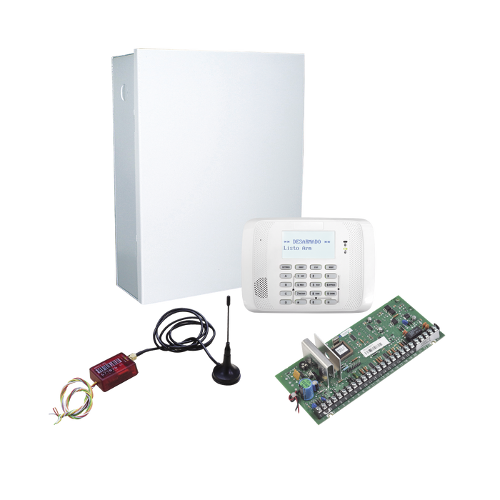 KIT de Panel de Alarma Hibrido/Teclado 6162RF Y Comunicador 3G/4G con 1er AÑO "ILIMITADO" de Comunicacion 3G/4G/Aplicación gratuita.