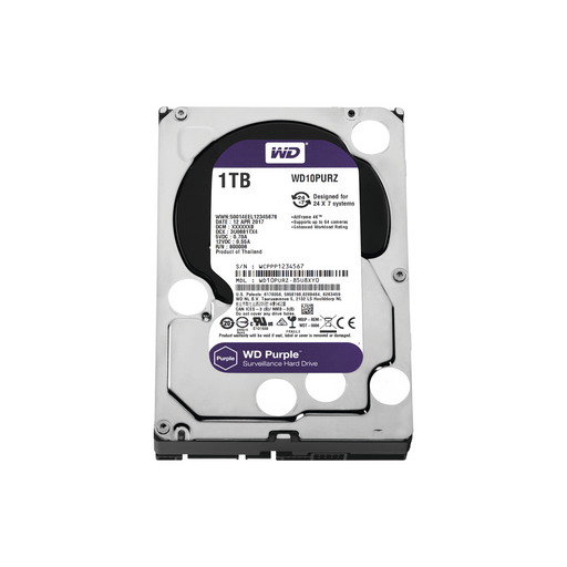 Disco Duro PURPLE de 1TB / 3 AÑOS DE GARANTÍA / Para Videovigilancia