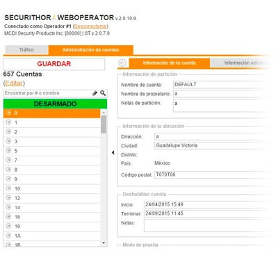 Licencia, Modulo acceso Web local o remota para operadores del Software de Monitoreo Securithor v 2.0