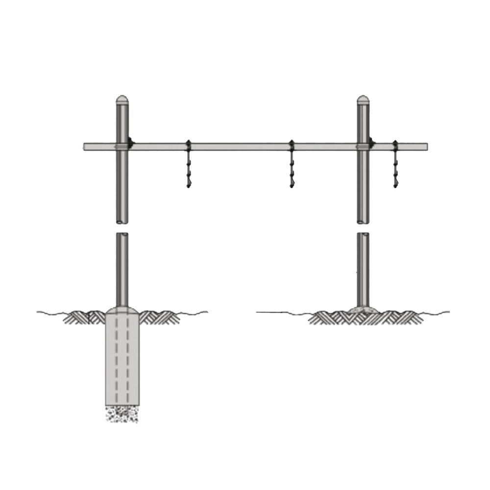 Guía de Cable Horizontal Tipo Puente Sencilla de 12" de Ancho.