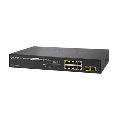 Switch Administrable L2+ de 8 puertos 10/100/1000T PoE+, 2 puertos SFP 100/1000X