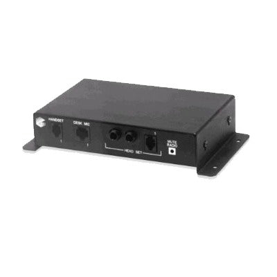 Caja de accesorios de audio para control remoto de diademas, micrófonos de escritorio y / o cuello de ganso.