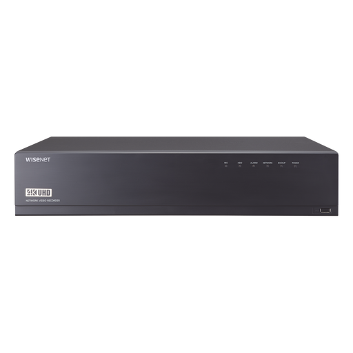 NVR de 16 canales / 12MP / Hasta 4 Discos Duros / Switch PoE+ 16 puertos / Wisenet P2P / H.265 & WiseStream