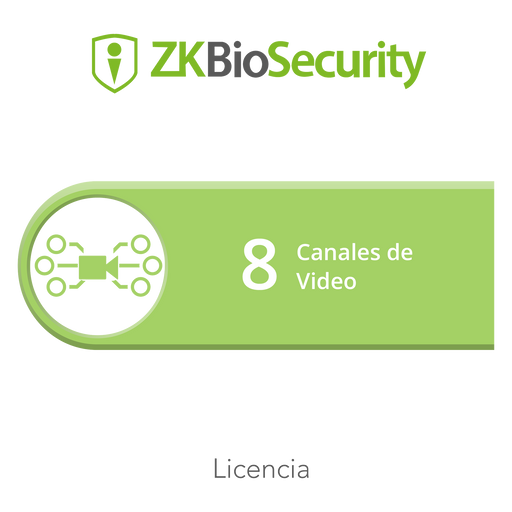 Licencia para ZKBiosecurity para modulo de video hasta 8 canales de video