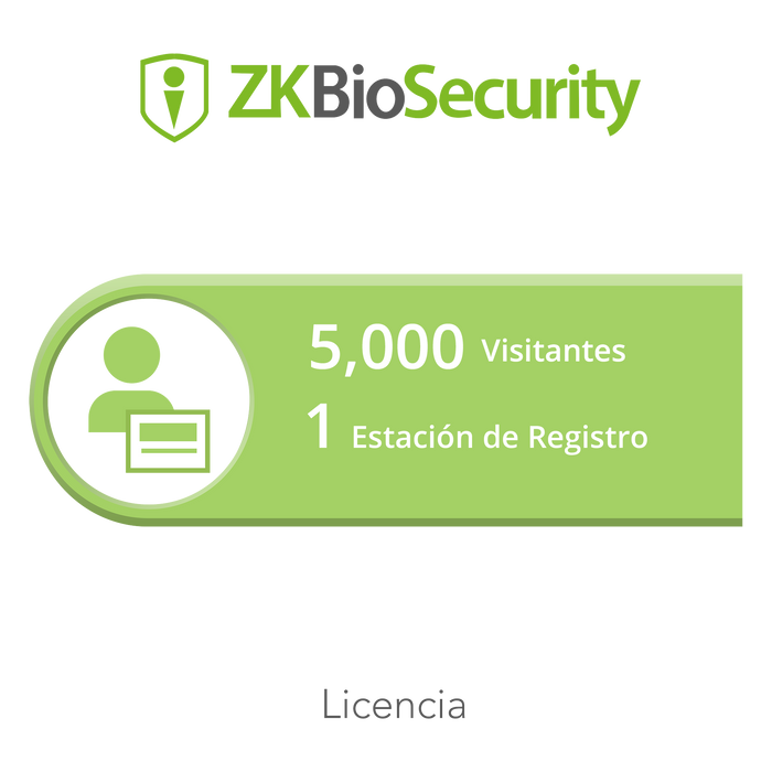 Licencia para ZKBiosecurity permite la gestion de 5 mil visitantes y 1 estacion de registro