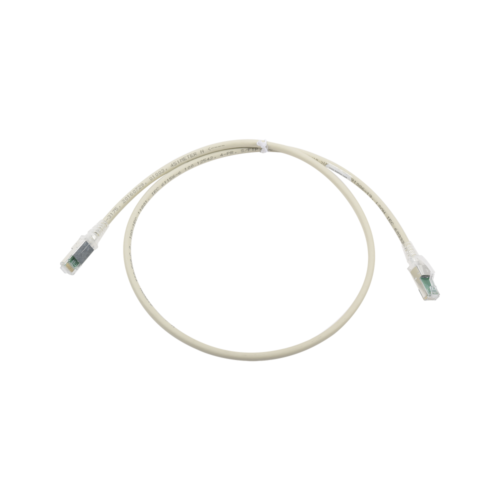 Patch Cord Z-MAX Cat6A S/FTP, CM/LS0H, 3ft, Color Gris, Versión Bulk (Sin Empaque Individual)