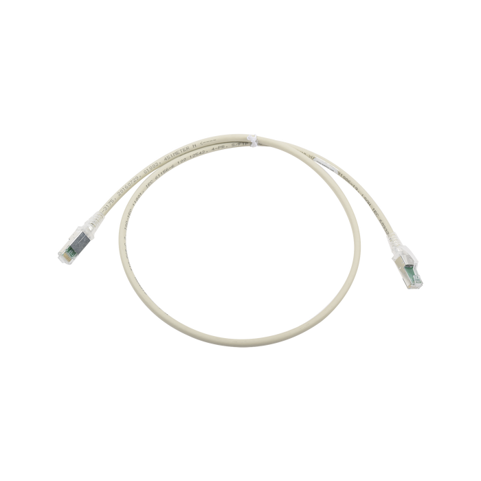 Patch Cord Z-MAX Cat6A S/FTP, CM/LS0H, 3ft, Color Gris, Versión Bulk (Sin Empaque Individual)