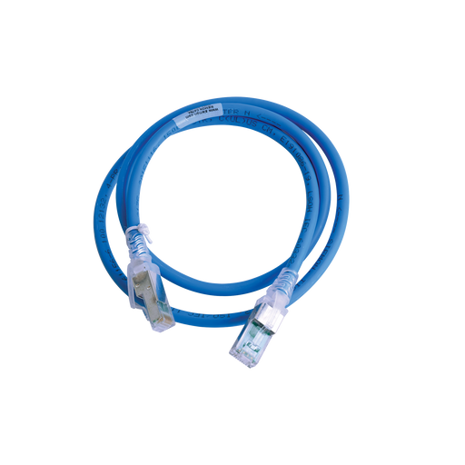 Patch Cord Z-MAX Cat6A S/FTP, CM/LS0H, 3ft, Color Azul, Versión Bulk (Sin Empaque Individual)