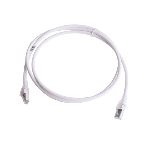 Patch Cord Z-MAX Cat6A S/FTP, CM/LS0H, 5ft, Color Blanco, Versión Bulk (Sin Empaque Individual)