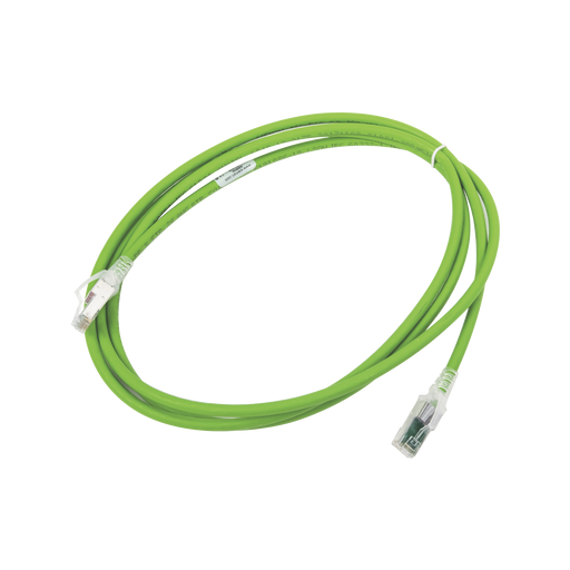 Patch Cord Z-MAX Cat6A S/FTP, CM/LS0H, 7ft, Color Verde, Versión Bulk (Sin Empaque Individual)