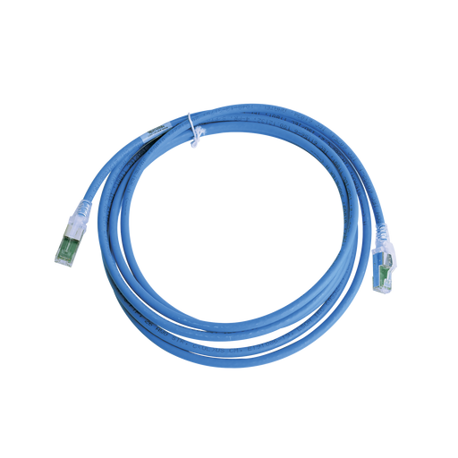 Patch Cord Z-MAX Cat6A S/FTP, CM/LS0H, 10ft, Color Azul