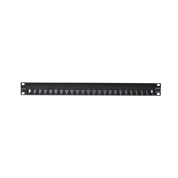 Patch Panel Z-MAX, Blindado, de 24 puertos, Modular, Plano, 1UR