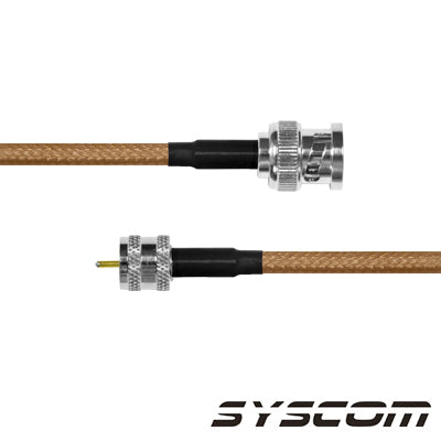 Cable RG142 con conectores BNC MACHO/MINI UHF MACHO.