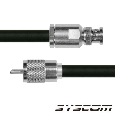 Cable RG214, con conectores BNC Macho / UHF (PL-259) Macho.