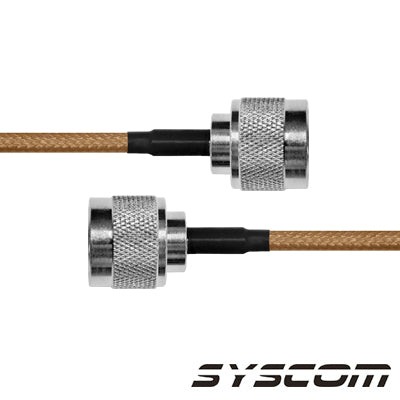 Cable Coaxial RG-142/U de 60 cm. para 50 Ohm, con Conectores N Macho a N Macho.