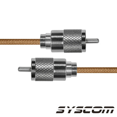 Cable Coaxial RG-142/U de 60 cm, con conectores UHF Macho a UHF Macho (PL-259).